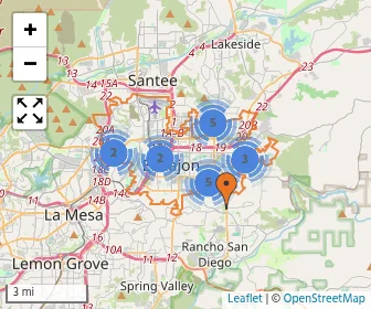 Area schools map
